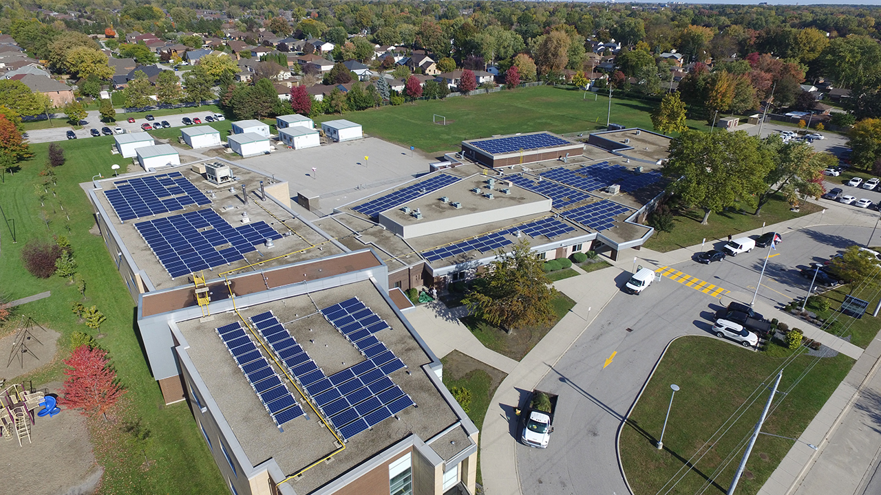 Bellewood Public Schoo solar panelsl, Bellewood, Ontario