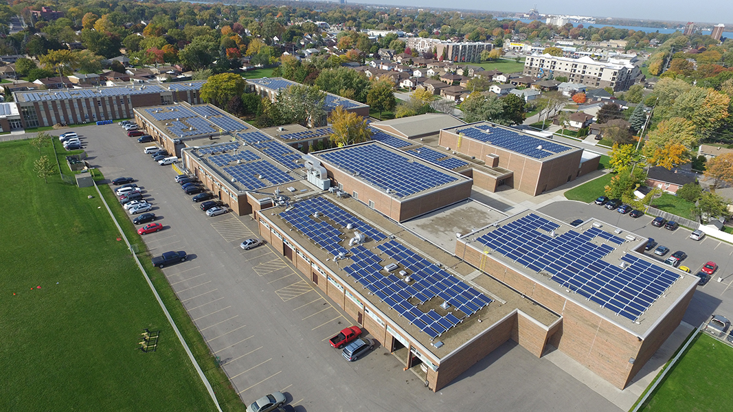 Riverside High School solar panels, Windsor, Ontario